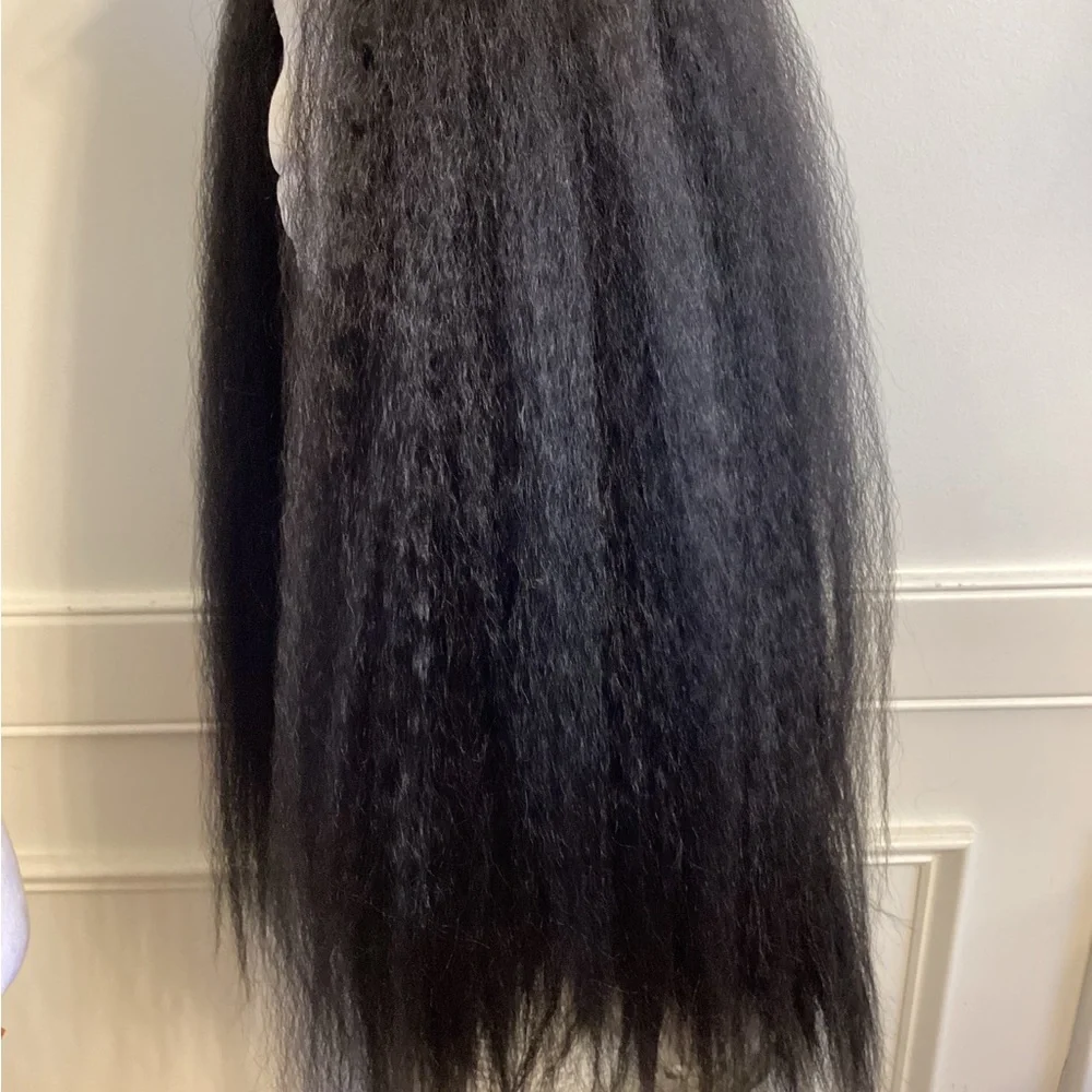 Elegant Synthetic ~24-26inch Long Kinky Straight Wig